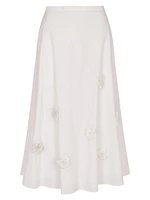 Priya Cotton Poplin Midi-Skirt