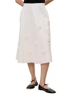 Priya Cotton Poplin Midi-Skirt