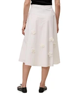 Priya Cotton Poplin Midi-Skirt