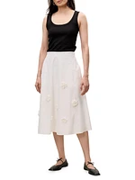 Priya Cotton Poplin Midi-Skirt