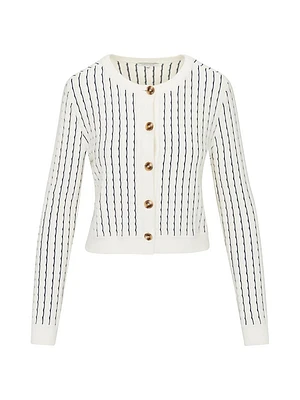 Dorothy Scallop-Knit Cardigan