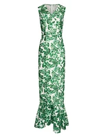 Juniper Floral Lace Column Gown