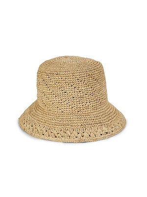 Raffia Crochet Bucket Hat