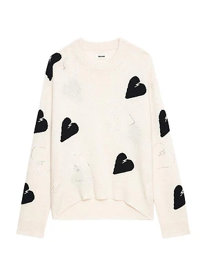Markus Rhinestone Hearts Sweater