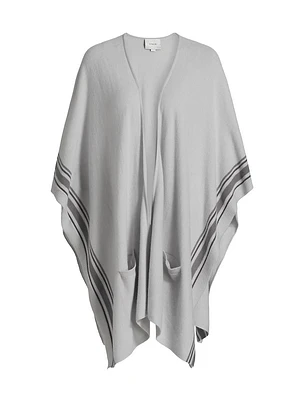 Striped Cashmere Knit Cape