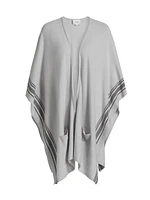 Striped Cashmere Knit Cape