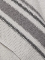 Striped Cashmere Knit Cape