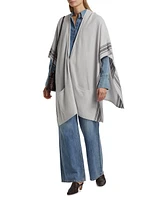 Striped Cashmere Knit Cape