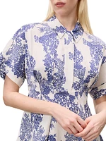 Lena Toile Pleated Minidress