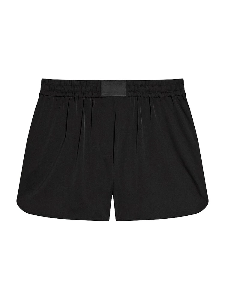 Logo Patch Boxer-Style Shorts