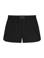 Logo Patch Boxer-Style Shorts