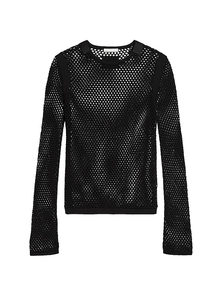 Mesh Long Sleeve Top