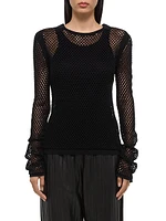 Mesh Long Sleeve Top