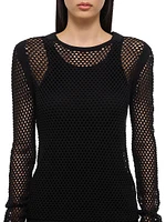 Mesh Long Sleeve Top
