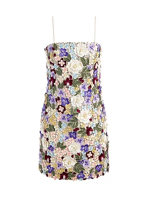 Velia Floral Embellished Minidress