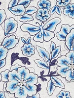 Velia Floral-Embroidered Minidress