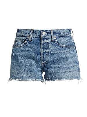 Parker Raw-Edge Denim Shorts