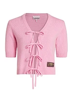 Future Wool-Blend Short-Sleeve Cardigan