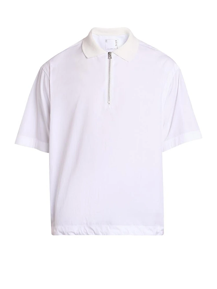 Cotton Poplin Polo Shirt