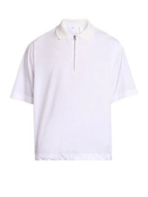 Cotton Poplin Polo Shirt