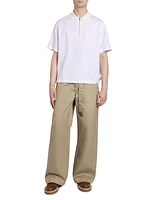 Cotton Poplin Polo Shirt