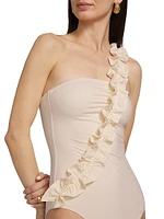 Capri Maillot Ruffle One-Shoulder One-Piece Swimsuit