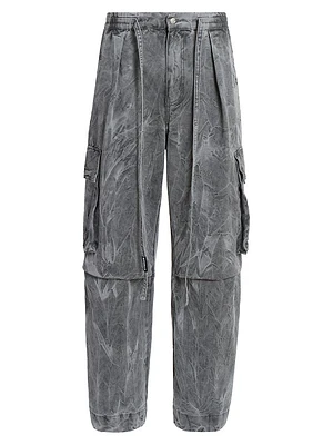 Physical Education Washed Pleated Cargo Pants
