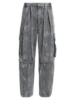 Physical Education Washed Pleated Cargo Pants
