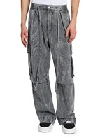 Physical Education Washed Pleated Cargo Pants