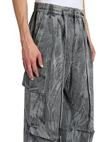 Physical Education Washed Pleated Cargo Pants