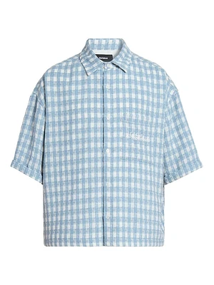 Physical Education Plaid Cropped Shirt