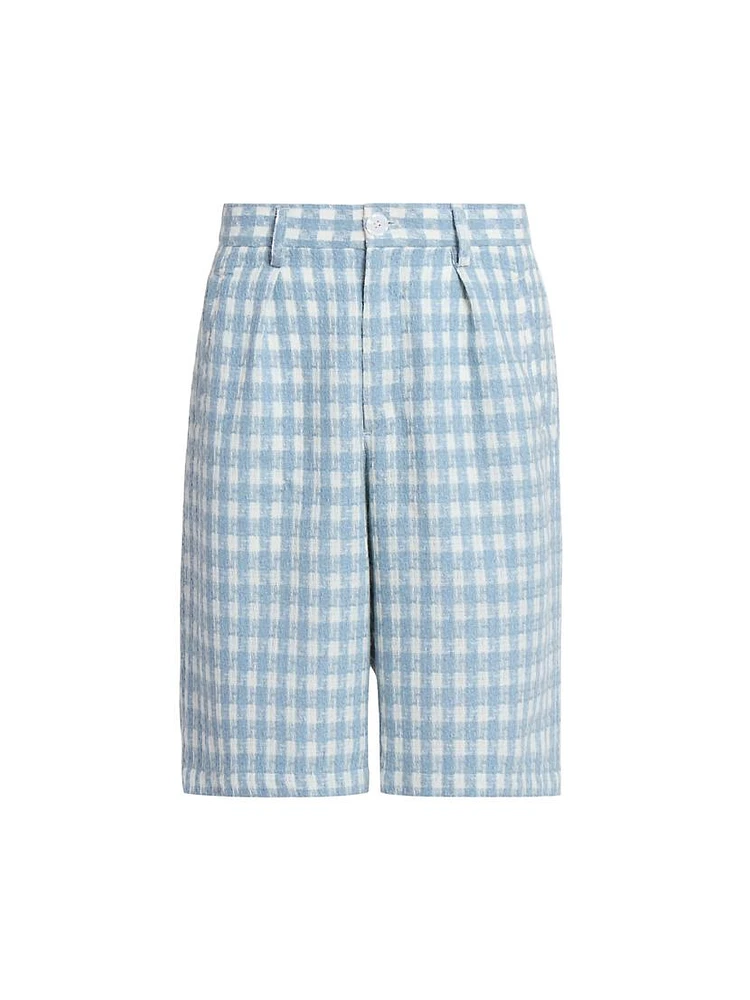 Physical Education Plaid Pleated Shorts