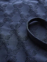 Turtle Monogram Jacquard One-Piece Swimsuit