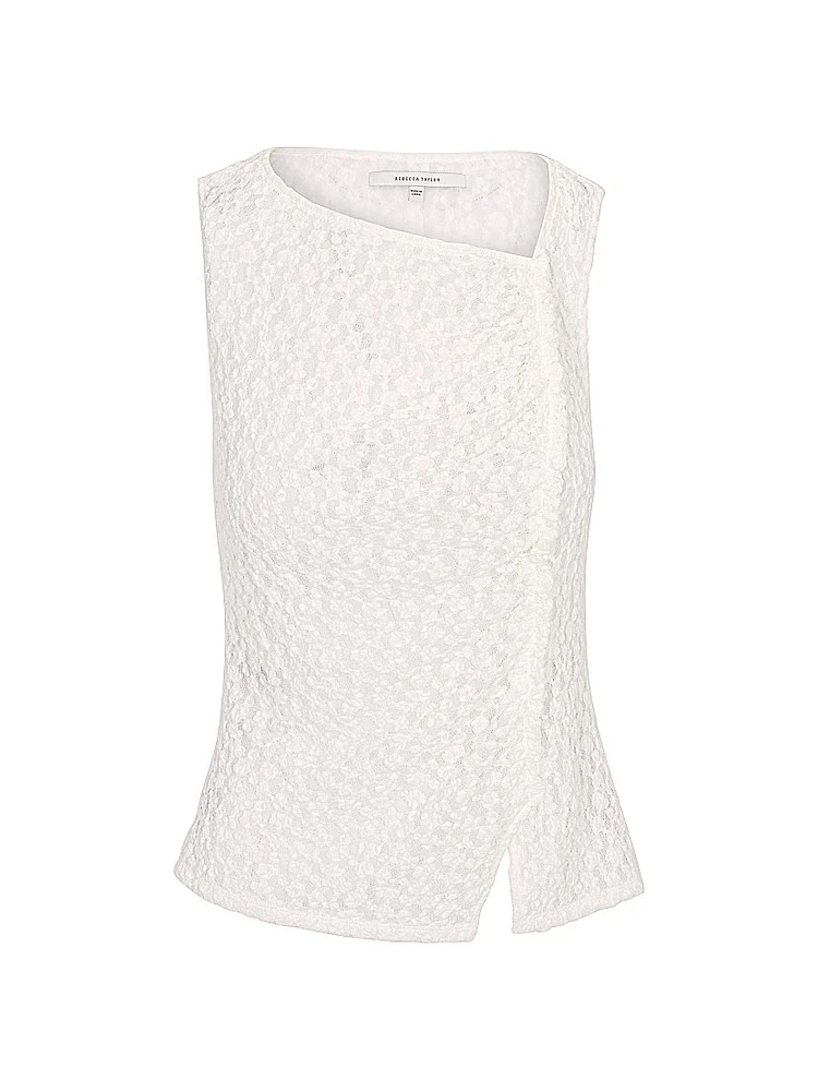 Fiona Ruched Lace Sleeveless Top