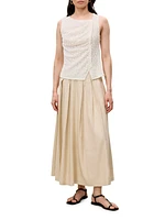 Fiona Ruched Lace Sleeveless Top