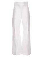 Cabana Stretch Cotton Wide-Leg Pants