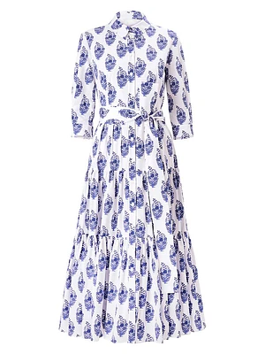 Cabana Cotton Tiered Shirtdress