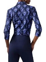 Cabana Icon Stretch Cotton Tie-Waist Blouse