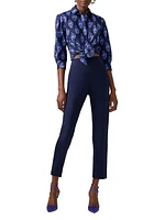 Cabana Icon Stretch Cotton Tie-Waist Blouse