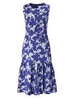 Cabana Floral Cotton-Blend Knee-Length Dress