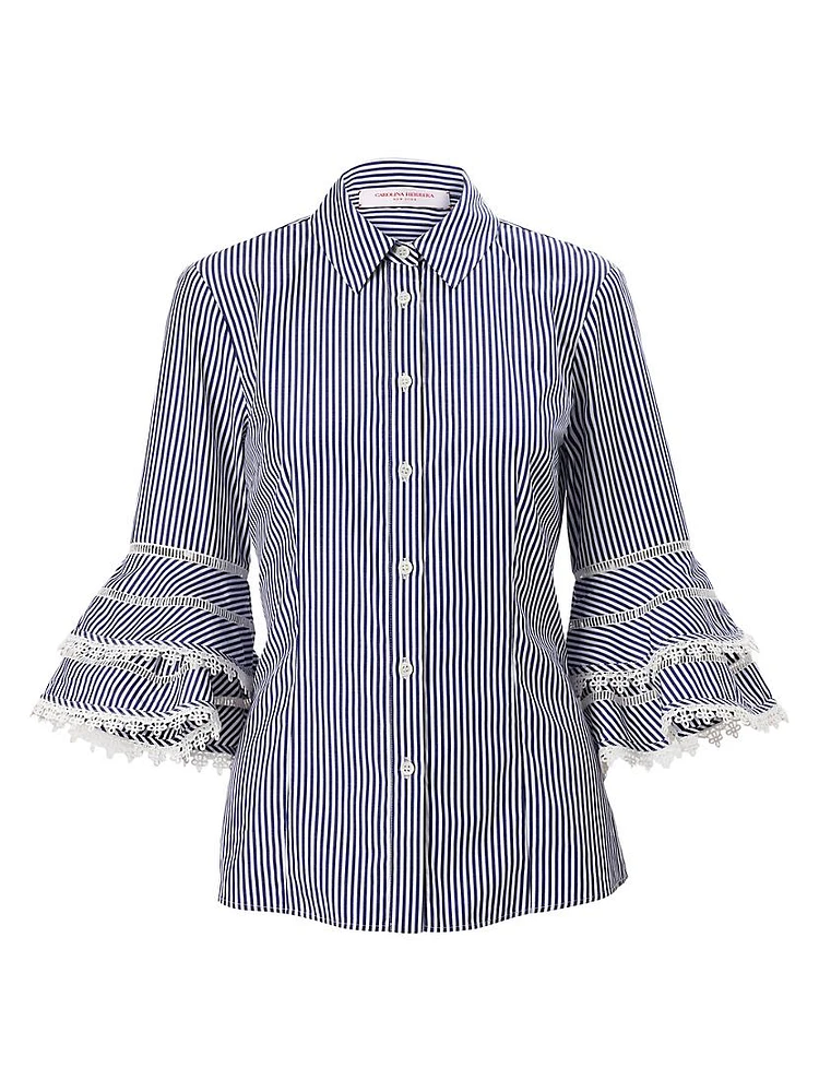 Cabana Tiered Ruffle Button-Front Shirt