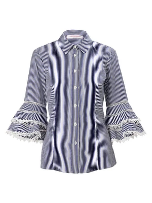 Cabana Tiered Ruffle Button-Front Shirt