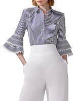 Cabana Tiered Ruffle Button-Front Shirt