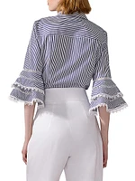 Cabana Tiered Ruffle Button-Front Shirt