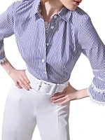 Cabana Tiered Ruffle Button-Front Shirt