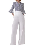 Cabana Tiered Ruffle Button-Front Shirt