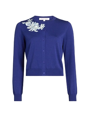 Floral Embroidered Cardigan