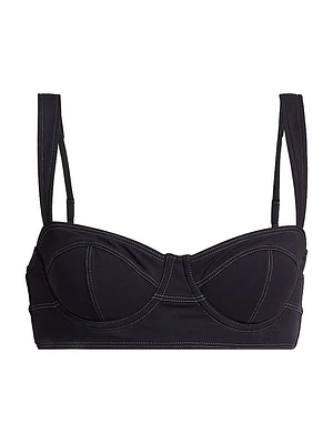 Ravello Lace-Up Bustier Bikini Top