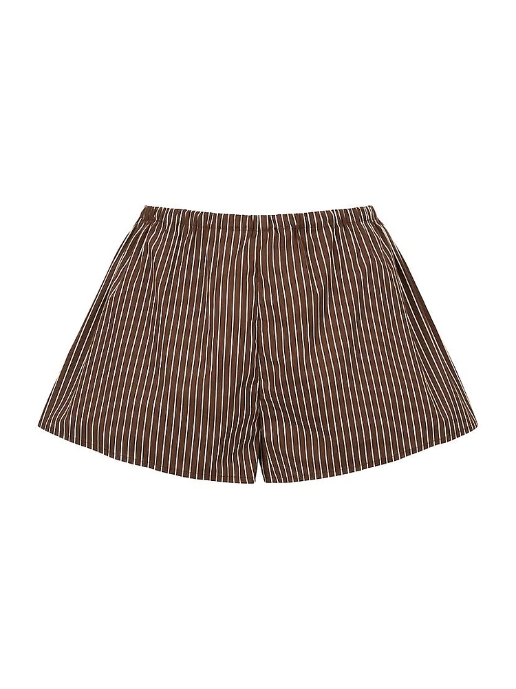 Paddle Striped Stretch Cotton Shorts