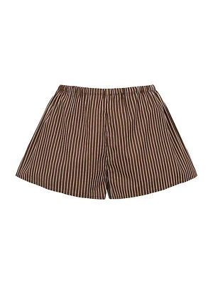 Paddle Striped Stretch Cotton Shorts